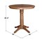 International Concepts Round 36 in Round Top Pedestal Table, 35.9 in Height, Distressed Oak, 36 in W, 36 in L, 35.9 in H K42-36RT-27B-6B - alternate 2